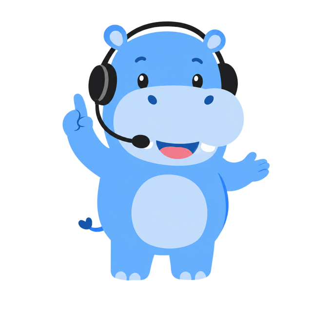 案内するヒポくん